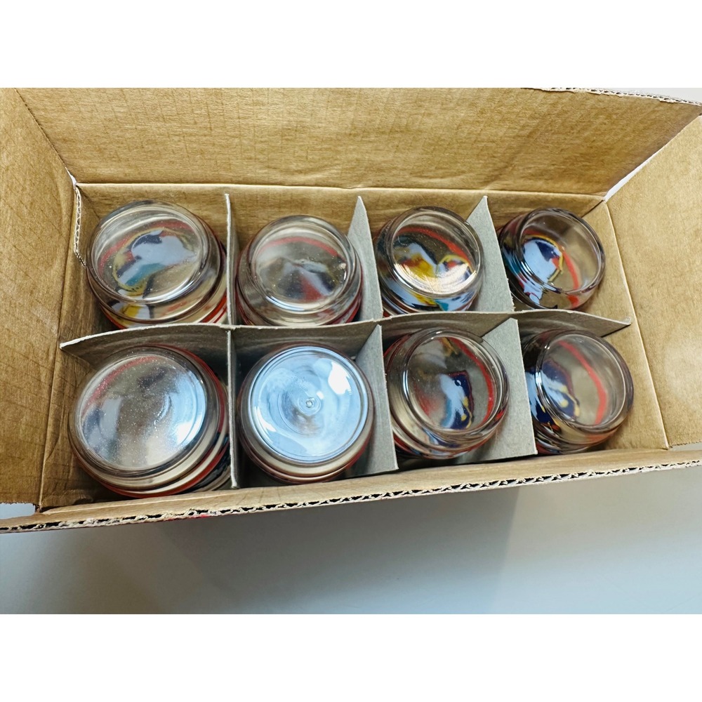 Vintage 1995 Coca-Cola Polar Bear Glass Set 8pc 16oz Indiana Glass Winter Sports - Picture 6 of 11